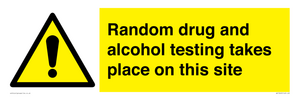 Random drug and alcohol testing takes place on this site